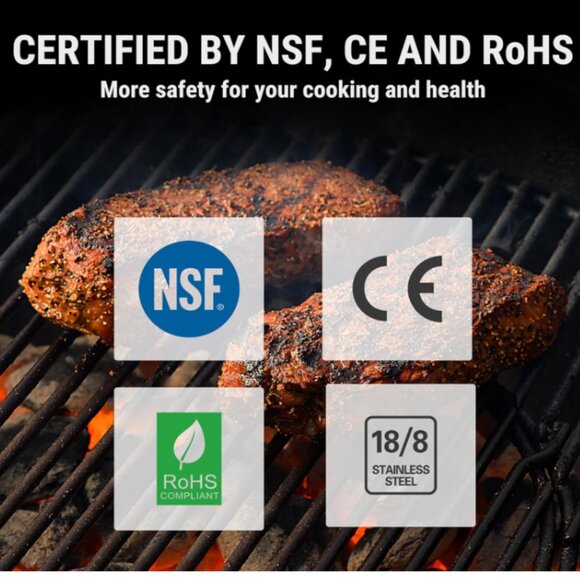 ThermoPro Cooking Thermometer Bundle LCD, Alarm, Preset Temp, 500 FT - Picture 11 of 11